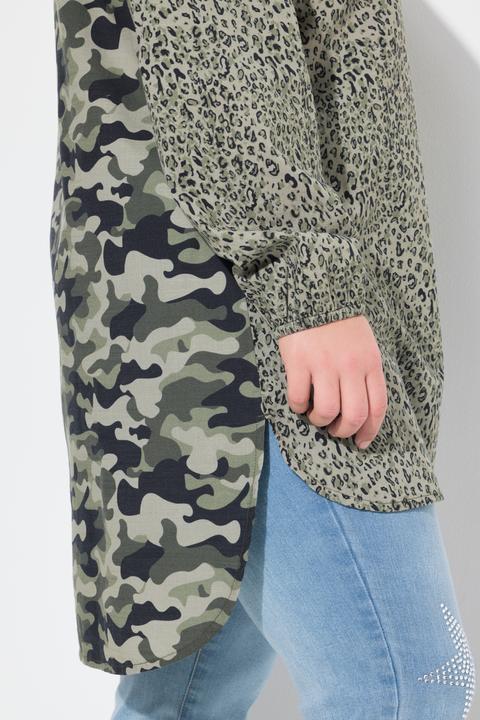 Produktbild Angel of Style Longbluse, Straight Fit, farbiger Leo und Camouflage (52)