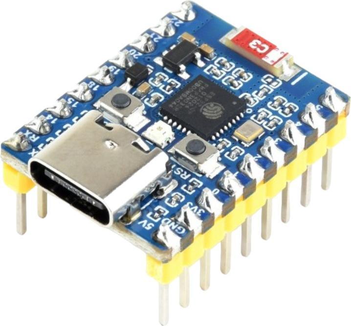 Actual product image WaveShare ESP32-C6 Zero Mini development board with headers