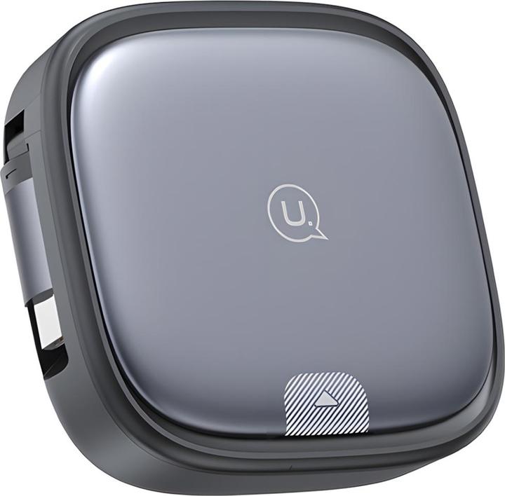 Actual product image Usams Cable rozwijany 3w1 z pudełkiem MicroUSB/USB-C/Lightning 60W stalowy/tarnish SJ650USB01 (US-SJ (1 m, 60 W)