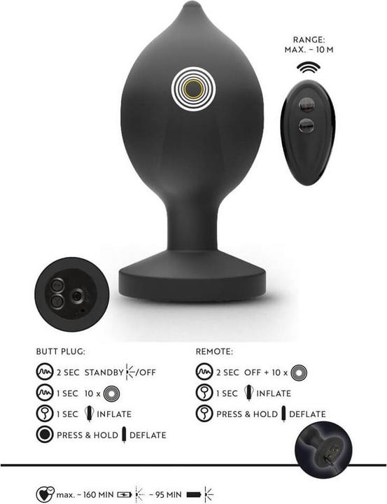 Productafbeelding Anos RC Opblaasbare Butt Plug w