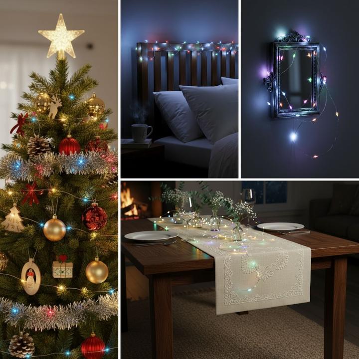 Produktbild Hermex LED Kupferdraht-Lichterkette 5m Weihnachtslichterkette Deko-Lichter (5 m)