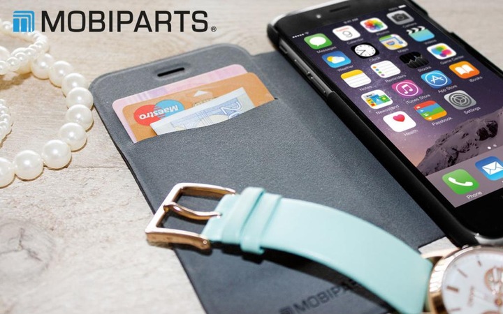 Productafbeelding Mobiparts Slim Folio Case Samsung Galaxy S5 Mini Black (Samsung Galaxy S5 Mini)