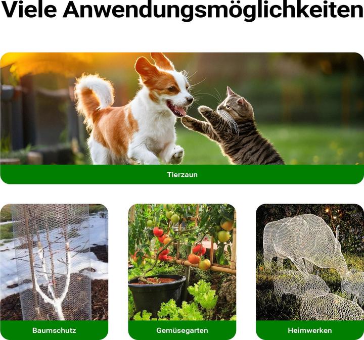 Produktbild Wiltec Volierendraht 0,5x10m Hasendraht 6,3mm Maschenweite Hühnerdraht Voliere (10 m)