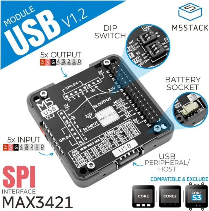 Produktbild M5Stack USB Modul MAX3421E v1.2