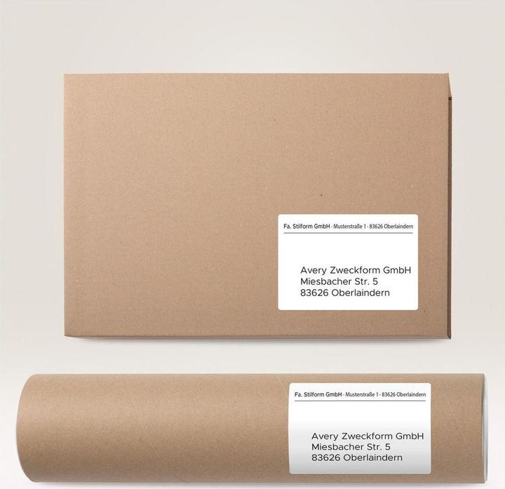 Produktbild Avery Versandet Etiketten 199,6x143,5mm L7168-100 weiss 200 Stk./100 Blatt