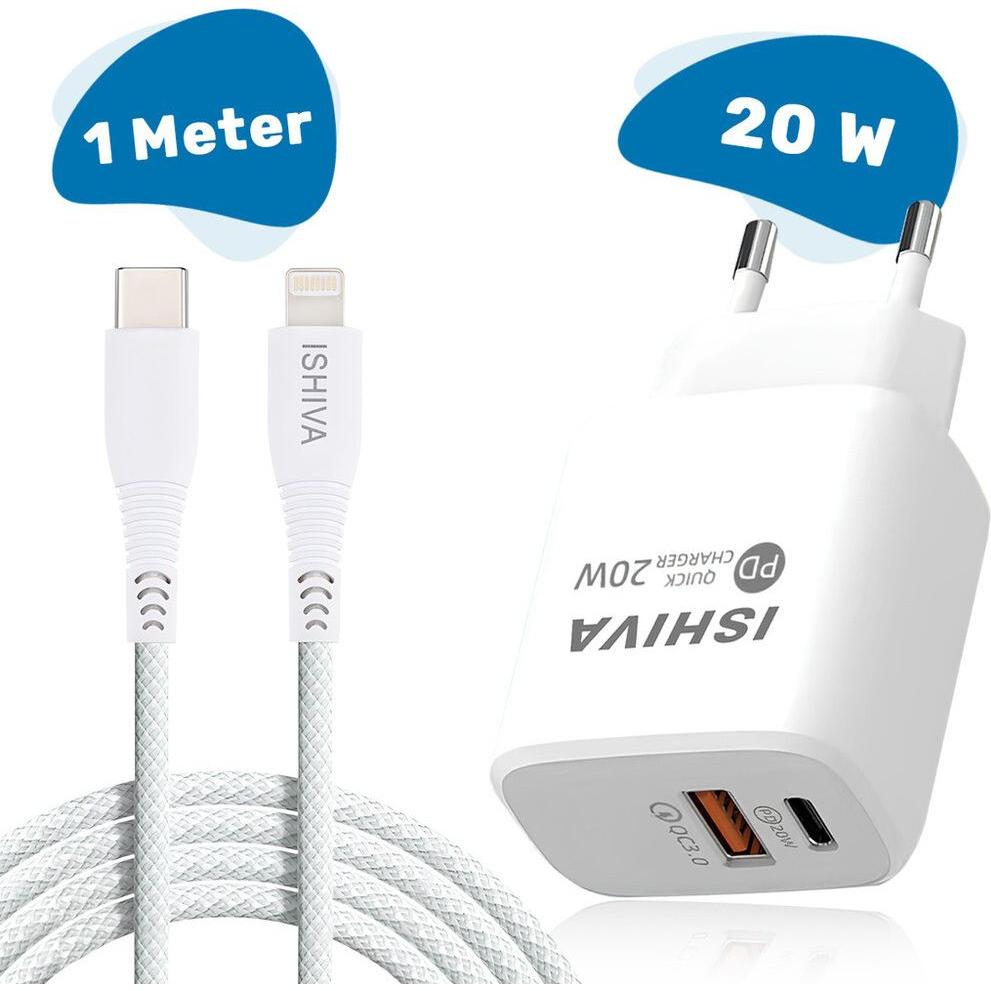 Ishiva UFUZON Adapter+ Typ C auf Licht 1m (20 W), Caricatore USB