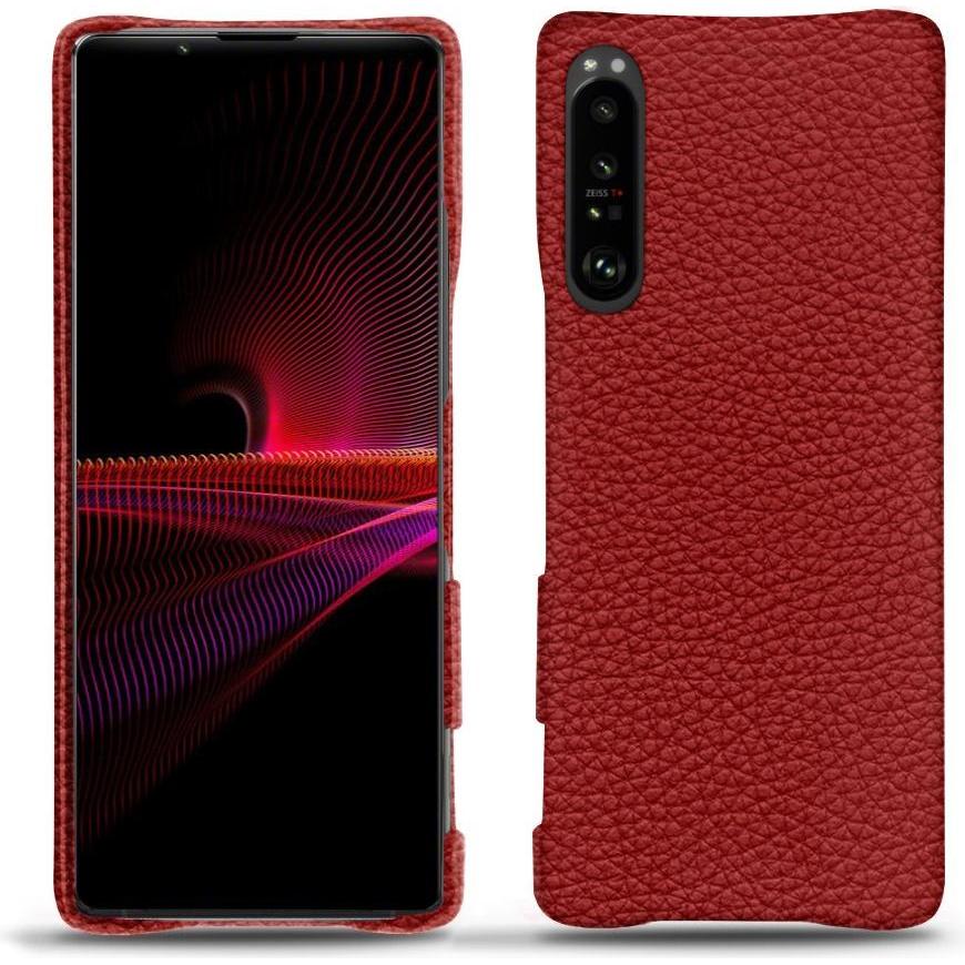 Noreve Lederschutzhülle (Sony Xperia 1 III), Smartphone Hülle, Rot