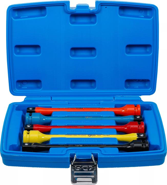 Actual product image BGS Torsion Bar Set 12.5 mm (1/2") 100 - 150 Nm 5 pcs. (1/2", 100 Nm, 150 Nm)