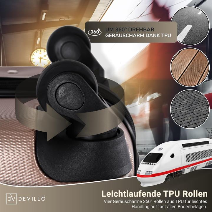 Actual product image Devillo 4-teiliges Hartschalenkofferset (120 l)