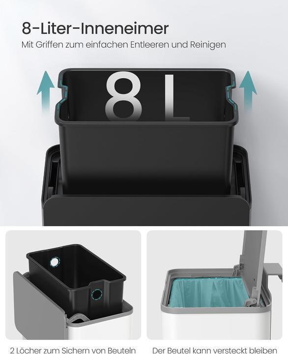 Produktbild Songmics Hängender Komposteimer mit Deckel (8 l)