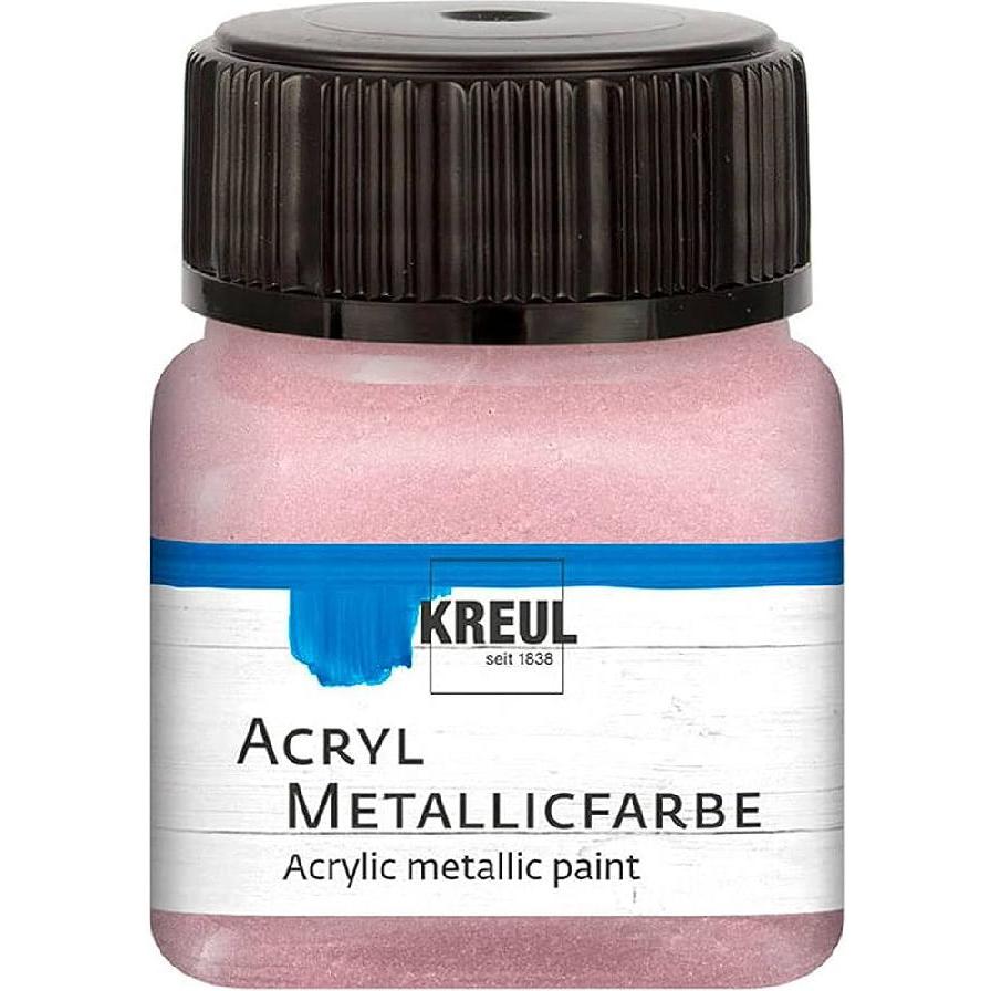 Thumbnail - Kreul, Künstlerfarbe + Bastelfarbe, Acryl Metallicfarbe, cremig deckend, 20 ml (Roségold, 20 ml)