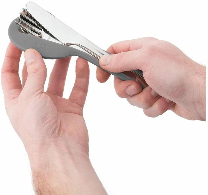 Image du produit BergHoff Set de couverts to go pique-nique Leo 3 pièces, argent mat (4 pcs, Set de couverts)