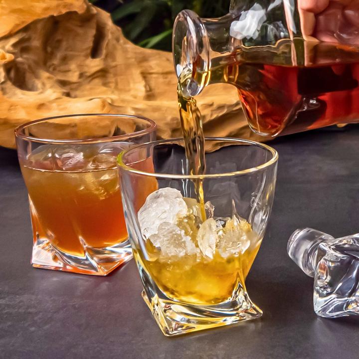 Produktbild Intirilife 2x Whisky Glas 'TWISTED (2x, Whiskygläser)