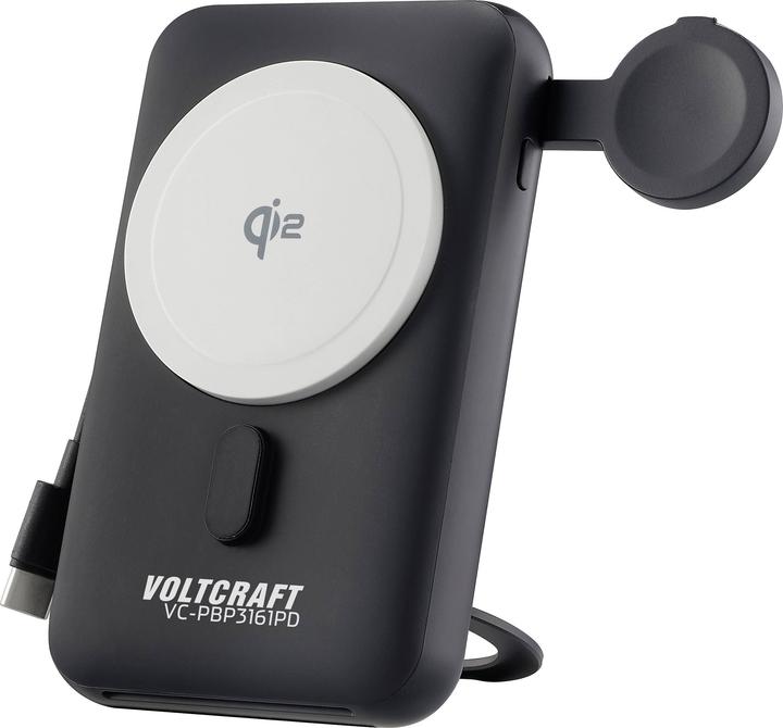 Produktbild Voltcraft VC-PBP3161PD Wireless Powerbank 10000 mAh Qi Wireless Charging Li-Ion (10000 mAh, 15 W)