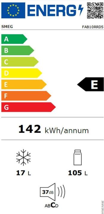 Energie-Label Smeg FAB10RRD5 (122 l)