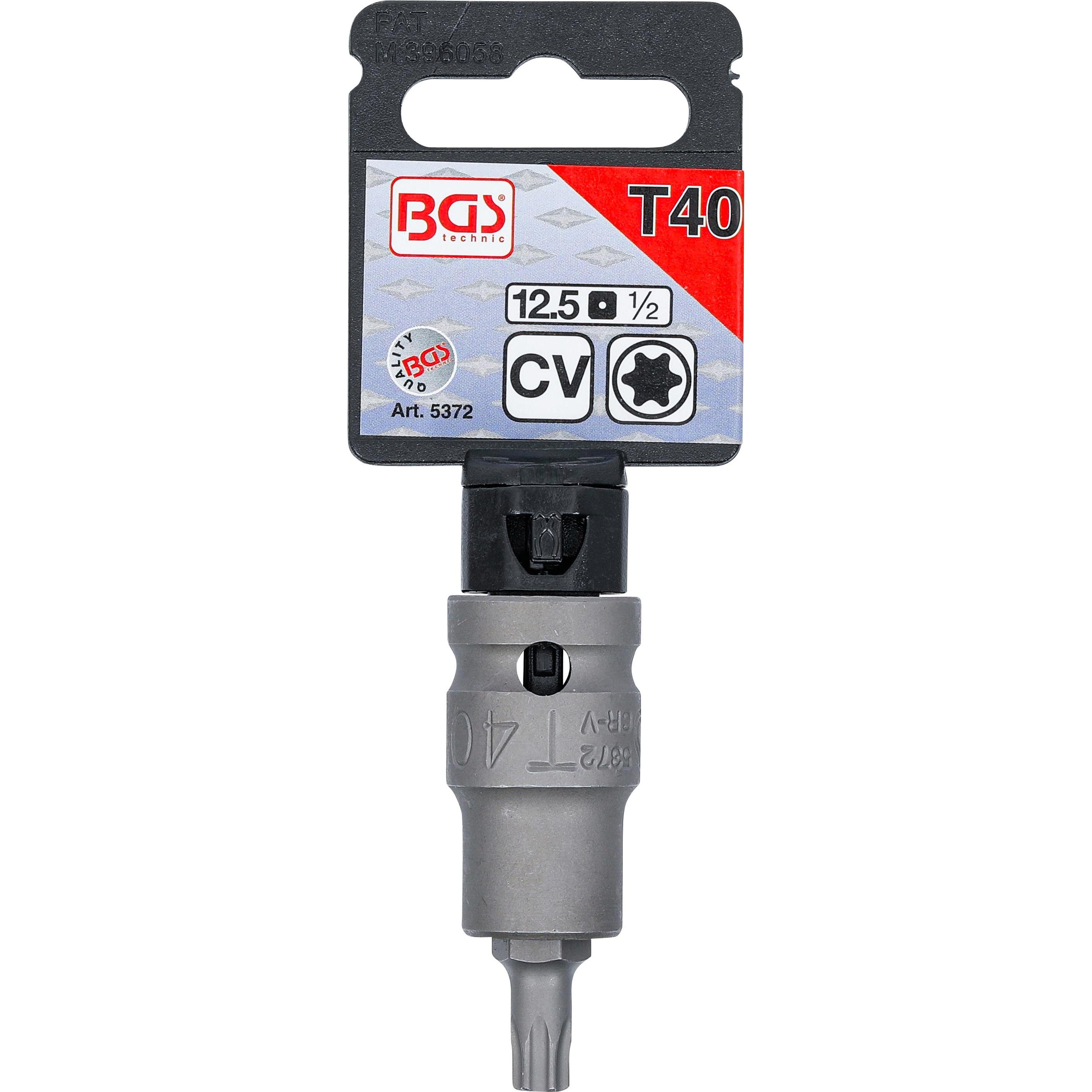 Thumbnail - BGS, Bits, Kraft-Bit-Einsatz Länge 55 mm Antrieb Innenvierkant 12,5 mm (1/2") T-Profil (für Torx) T40 (T40)