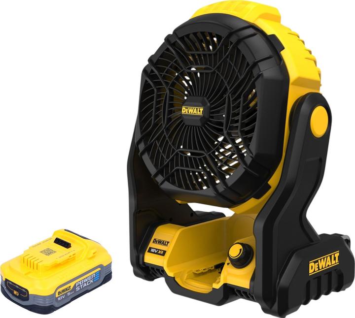Image du produit DeWalt DCE 512 N Ventilateur sans fil 18 V + 1x batterie Powerstack 5,0 Ah - sans chargeur