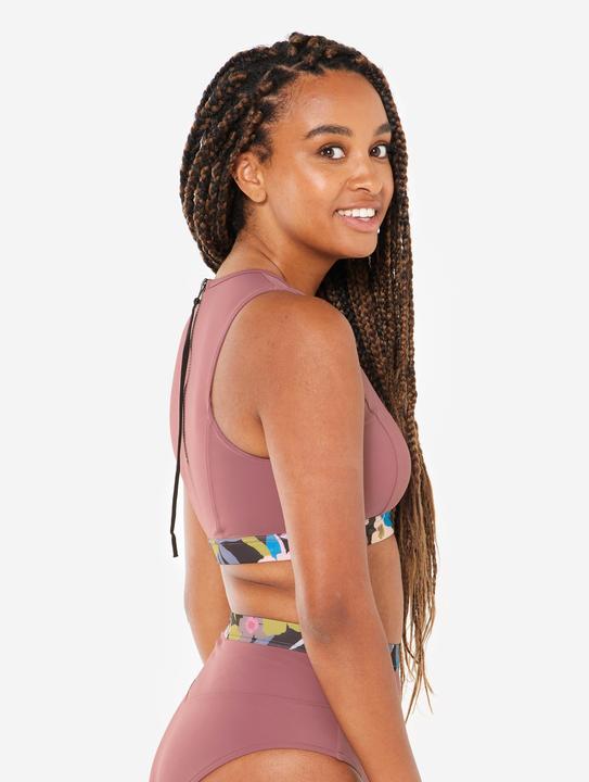 Actual product image Olaian Bikini-Oberteil Bustier Damen - Carla violett/rosa (80 C)