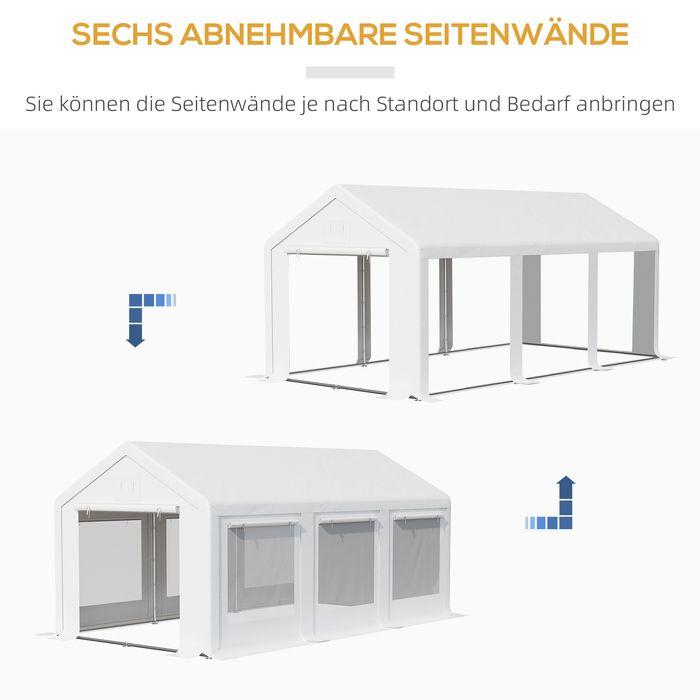 Actual product image Swisshandel24 Large party tent 6x3m removable side walls doors windows outdoor party white (600 cm, 300 cm)