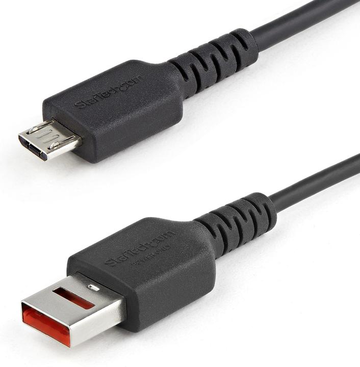 Image du produit StarTech Câble de blocage des données USB - Câble de chargement sécurisé USB-A vers USB Micro-B - Pas de (1 m, USB 2.0, 12 W)
