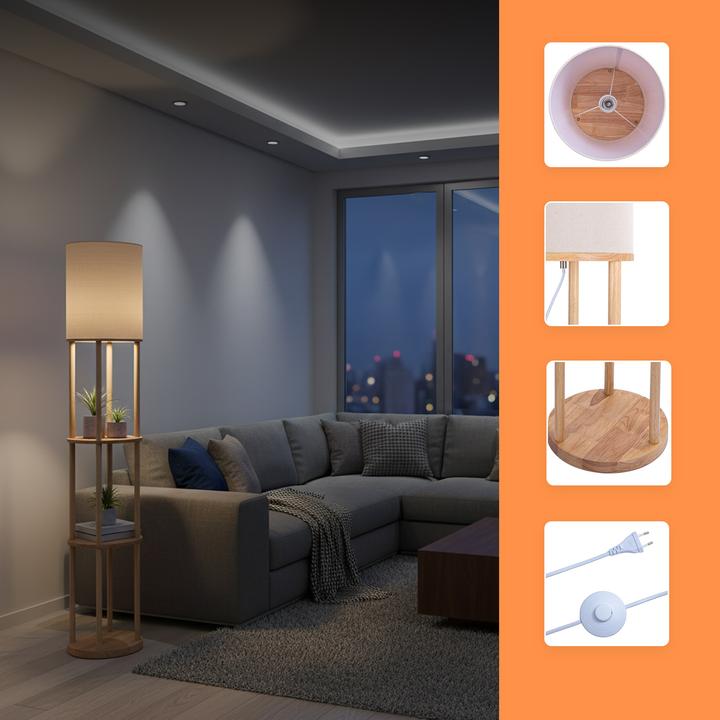 Productafbeelding Relaxdays Stehlampe (E27)