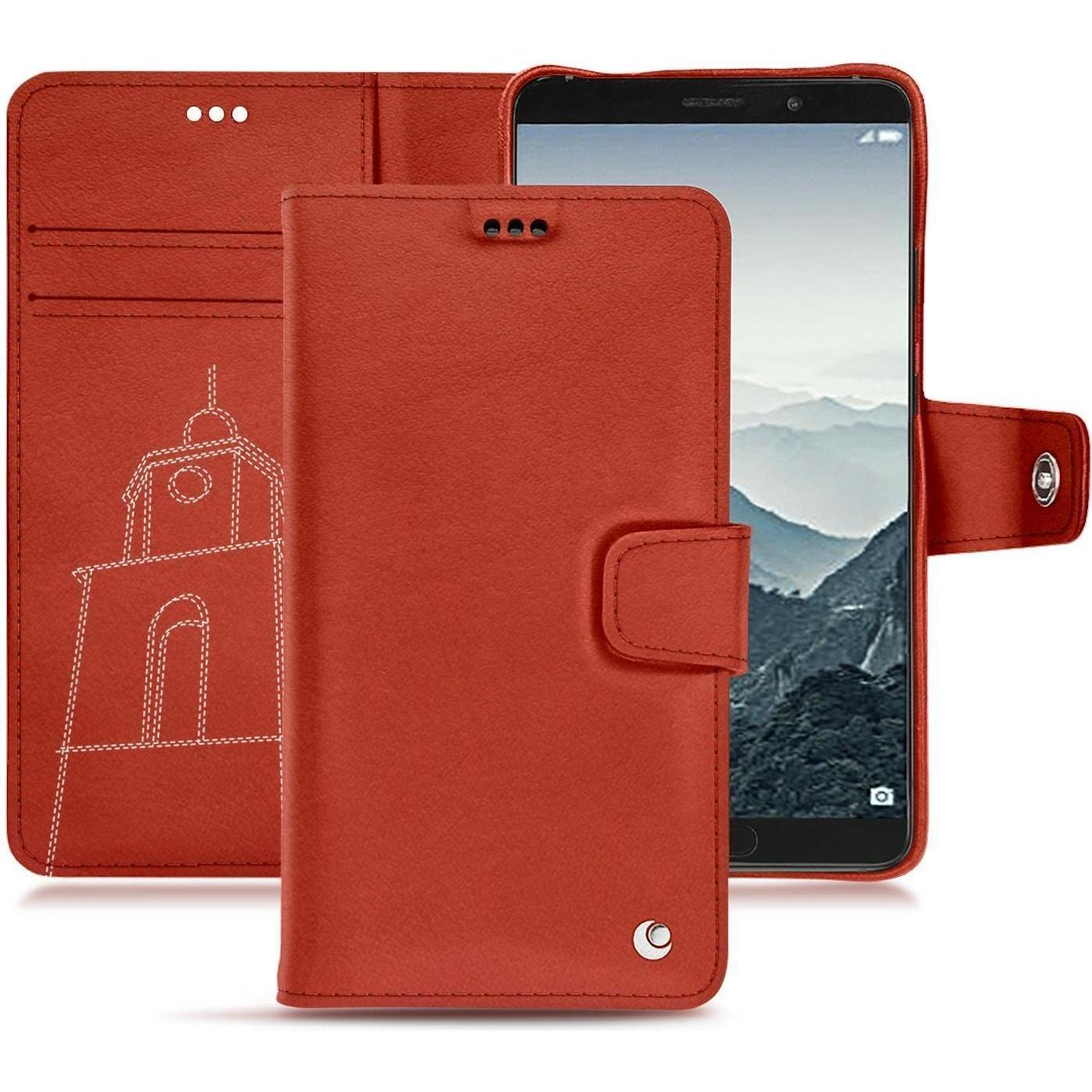 Noreve Lederschutzhülle Wallet (Huawei Mate 10), Smartphone Hülle, Orange
