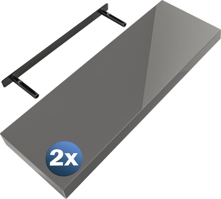 Set of 2 high gloss grey