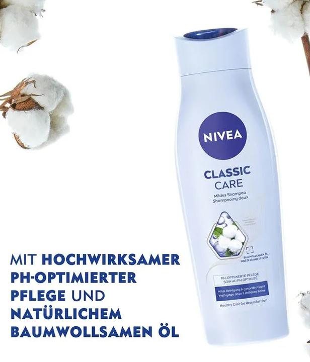 Produktbild NIVEA CLASSIC MILD Shampoo 250 ml (250 ml, Flüssiges Shampoo)