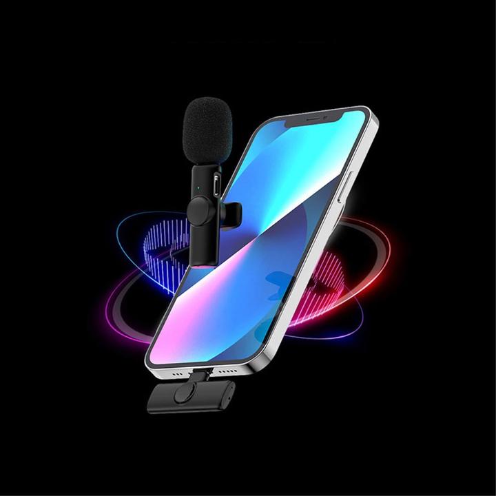 Image du produit Deltalabs Microphone Lavalier sans fil avec Lightning - Réduction du bruit pour le streaming