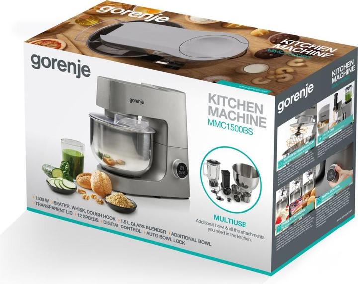 Produktbild Gorenje Küchenmaschine - silber - 6 l (1500 W, 6 l)