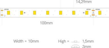 Produktbild Beneito Faure Beneito 5-m-LED-Stripe FINE-84,24 W,3000 K,IP65 (500 cm, Indoor)