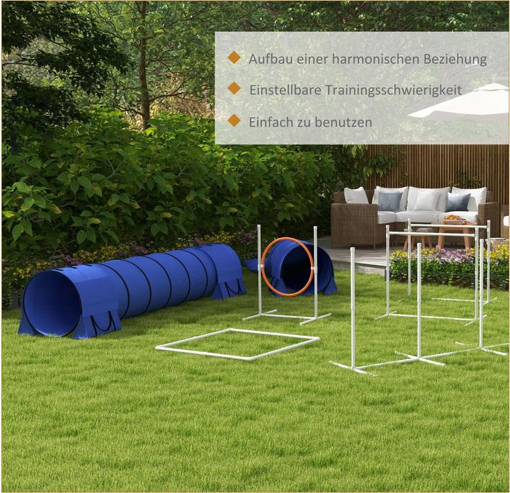 Immagine prodotto PawHut Hunde Agility Set Kunststoff, Oxford Blau (Destrezza)