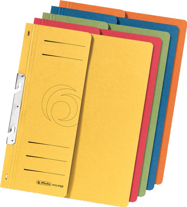 Productafbeelding Herlitz Haakmappen, DIN A4, commercieel nieten, assorti (A4, 5 x)
