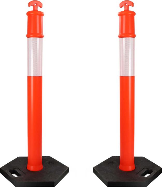 Actual product image Wiltec Polyethylene Parking Bollards 110x42x42cm, Ideal as Car Park Bollards