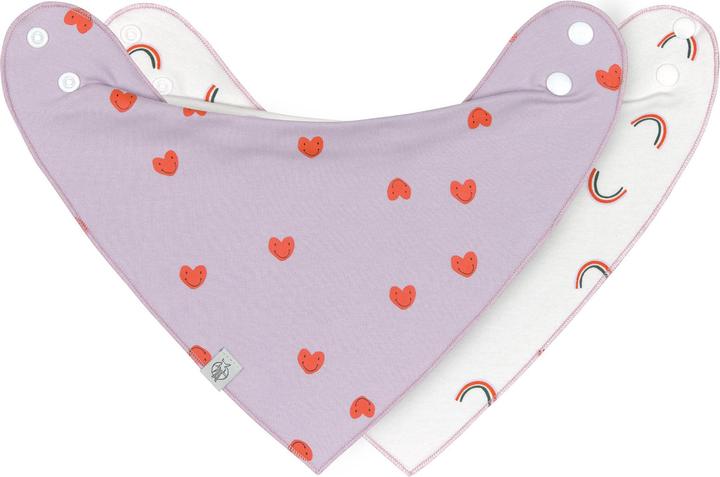 Produktbild Lässig Dreieckstuch Baby (2 Stk) - Bandana, Happy Rascals Herz