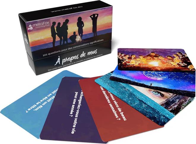 Metafox questions profondes Cartes de questions "À propos de nous" pour le développement de l'esprit d'équip (French)