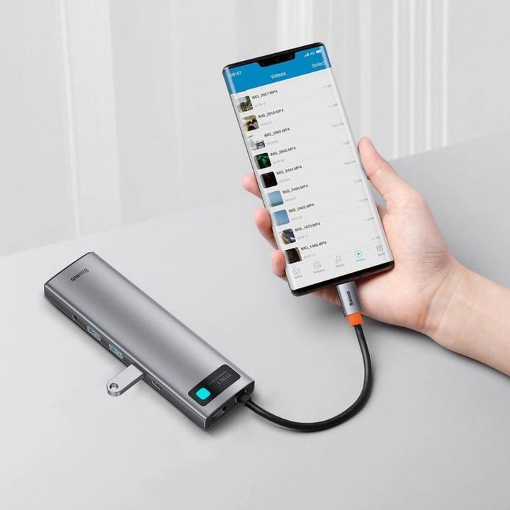Actual product image Baseus CAHUB-CT0G (USB-C, 11 ports)