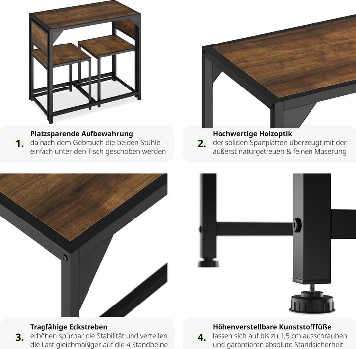 Produktbild tectake Sitzgruppe Milton (Holz)