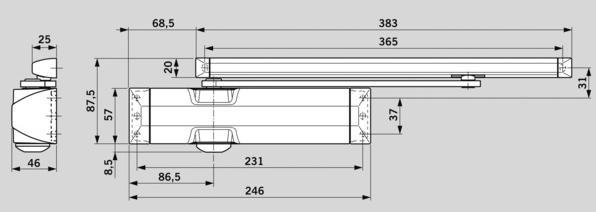 Actual product image Dormakaba Door closer TS 90 Impulse (Object door, Room door, Garden gate, Indoor)