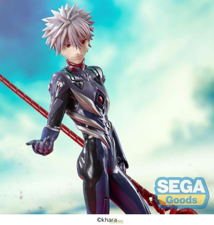 Actual product image Sega Evangelion: 3.0+1.0 Thrice Upon a Time Luminasta PVC Statue Kaworu Nagisa x Spear of Longinus 21 cm