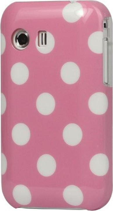 Produktbild König Design Schutzhülle Hard Case für Handy Samsung Galaxy Y S5360 rosa / weiss (Samsung Galaxy Y S5360)