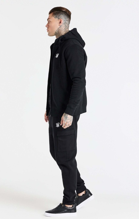 Image du produit Siksilk Sweat à capuche Black Essential Zip Through Funnel Hoodie (S)
