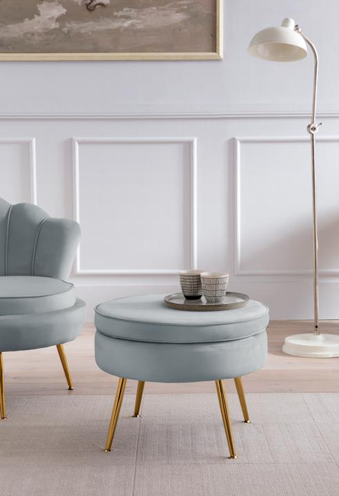 Produktbild SalesFever Sitzpouf silberblau