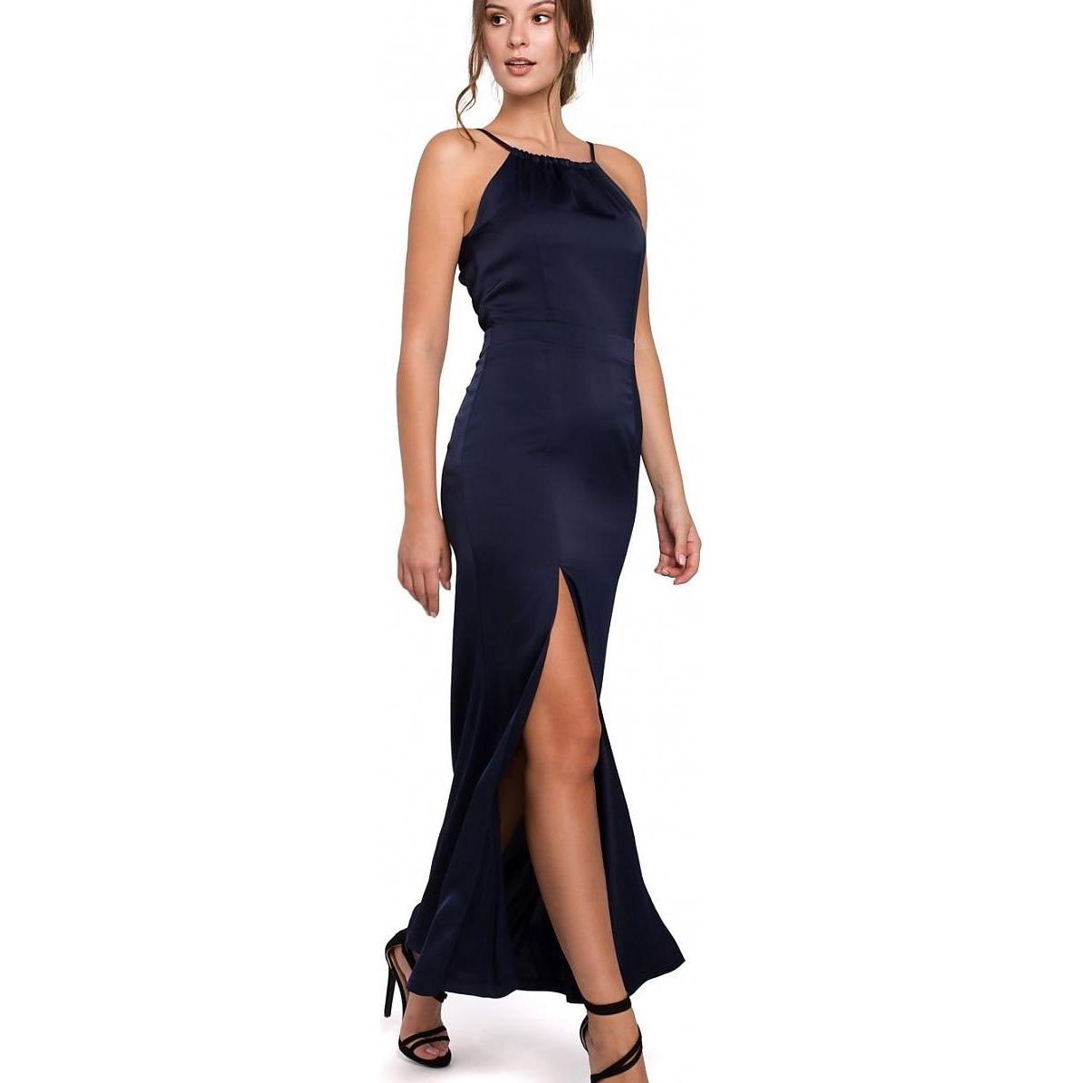 Makover, Damen, Kleider, Langes Kleid, Blau, (M)
