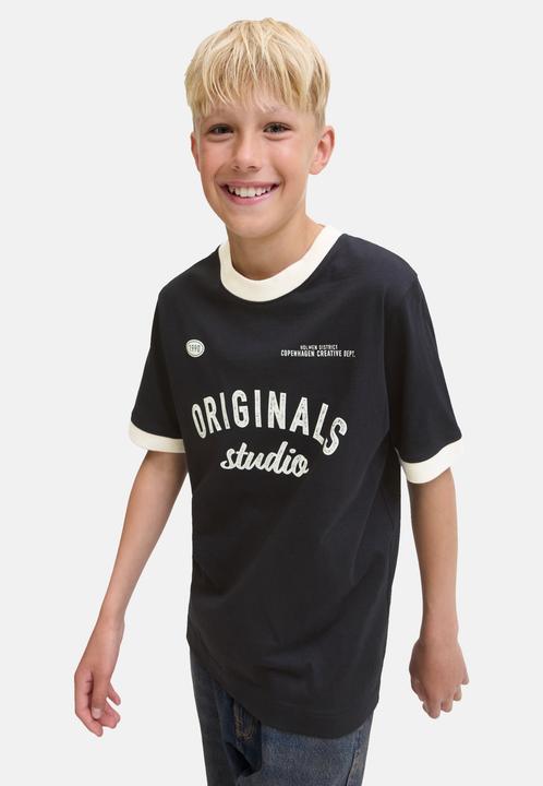 Produktbild Jack & Jones Junior T-Shirt CAMBRIDGE RINGER FOOTBALL Kurzarmshirt (176)
