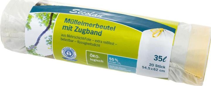Produktbild Secolan Müllbeutel 35,0 l weiss 25,0 µm, 20 St. (20x, 35 l)