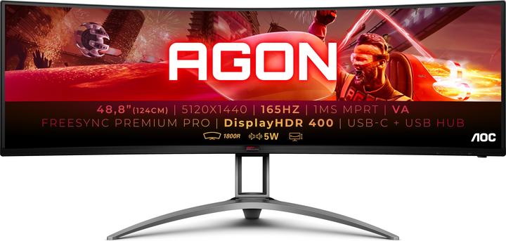 Produktbild AOC Agon AG493UCX2 (5120 x 1440 Pixel, 48.80")