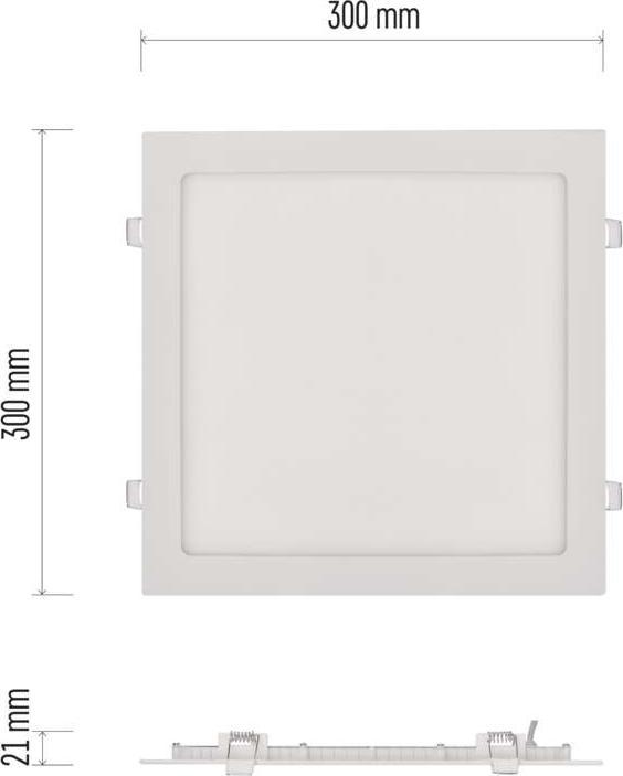 Produktbild Emos LED-Einbauleuchte NEXXO, quadratisch, weiss, 25W, neutralweiss (2100 lm)