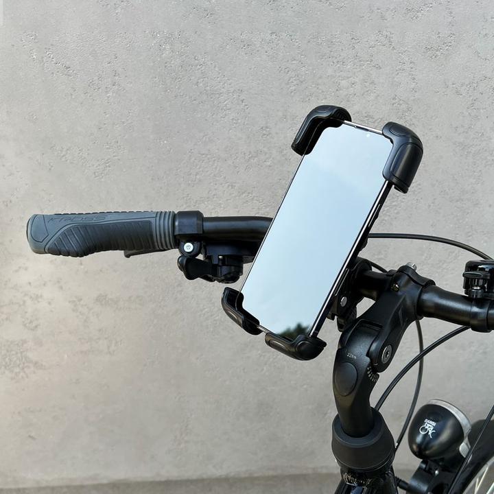 Actual product image Wozinsky strong phone holder for the handlebar of a bicycle, motorbike, scooters black (WBHBK6)
