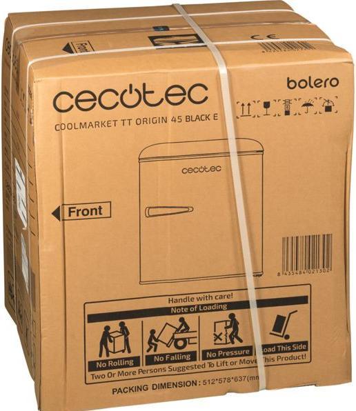 Produktbild Cecotec Frigorfico Bolero Cool- Market TT Origin 45 Black E (45 l)
